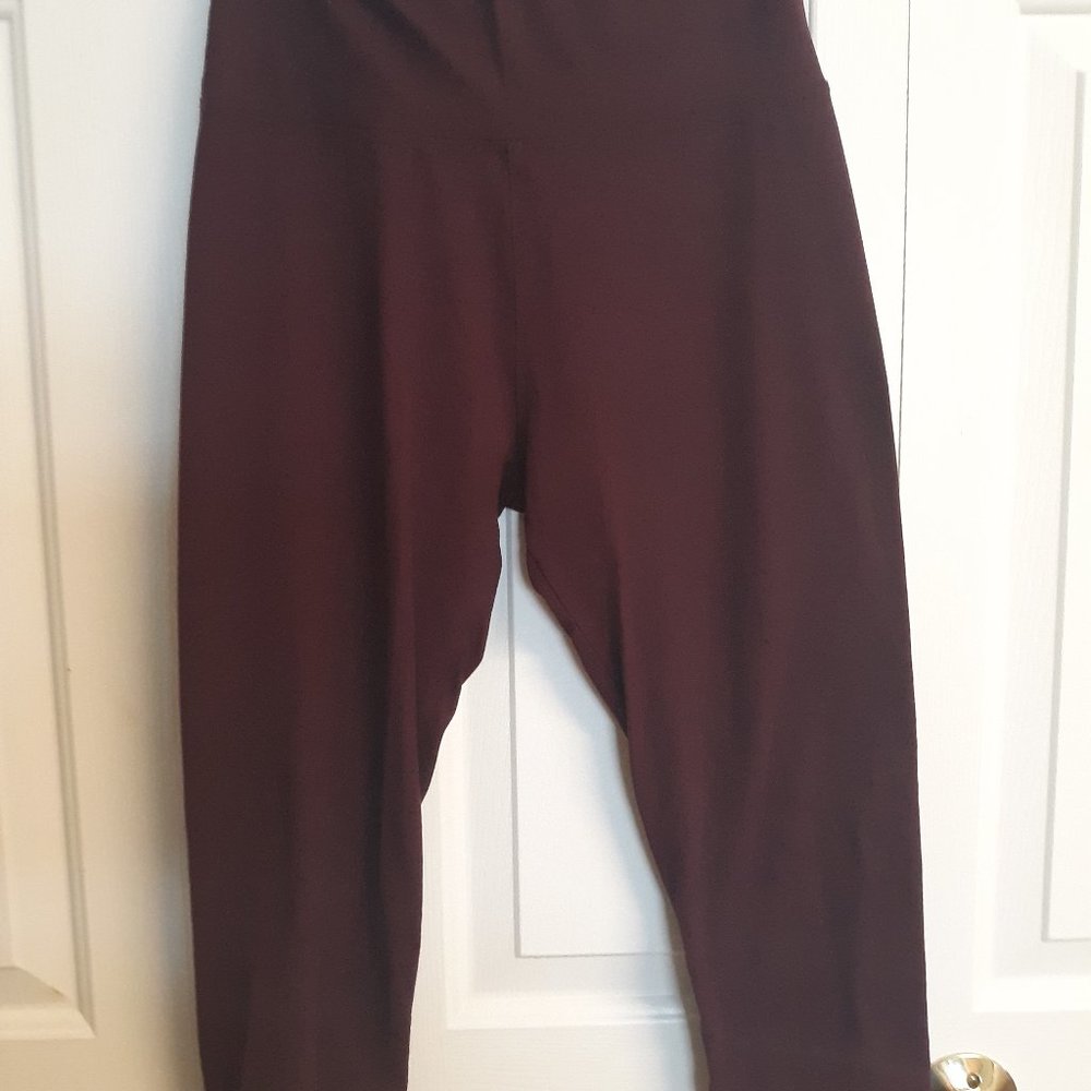 Maroon leggings , perfect condition,  one size